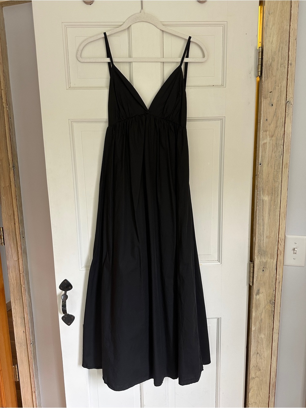 Commense Black Backless Spaghetti Strap Maxi Dress